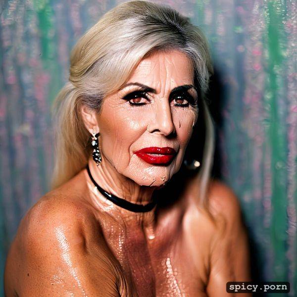 Strong jaws features in a high resolution 4k image with many colors an 80 year old gypsy woman with wrinkled skin extreme sunken cheeks - spicy.porn on pornsimulated.com