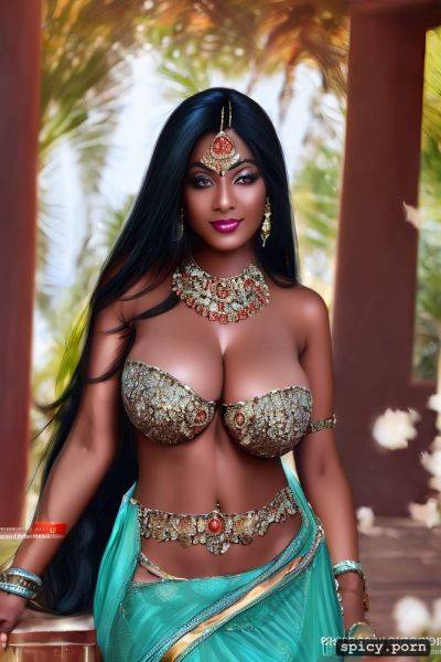 Gorgeous face hourglass structure indian lady topless half saree - spicy.porn - India on pornsimulated.com