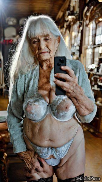 Selfie caucasian white hair dildo made saggy tits 90 AI porn - made.porn on pornsimulated.com