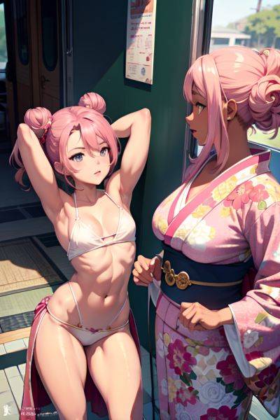 Anime Muscular Small Tits 20s Age Orgasm Face Pink Hair Hair Bun Hair Style Dark Skin Vintage Train Side View On Back Kimono 3669727002643995087 - AI Hentai - aihentai.co on pornsimulated.com