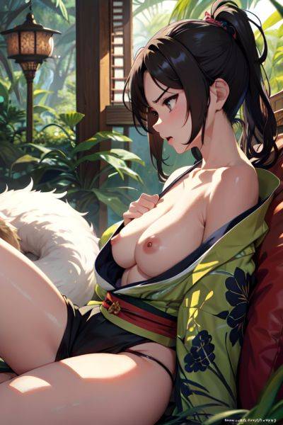 Anime Muscular Small Tits 80s Age Angry Face Brunette Messy Hair Style Light Skin Black And White Jungle Side View Sleeping Kimono 3669812045063010364 - AI Hentai - aihentai.co on pornsimulated.com