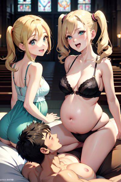 Anime Pregnant Small Tits 60s Age Laughing Face Blonde Pigtails Hair Style Light Skin Dark Fantasy Church Back View Straddling Bra 3669943471557845346 - AI Hentai - aihentai.co on pornsimulated.com