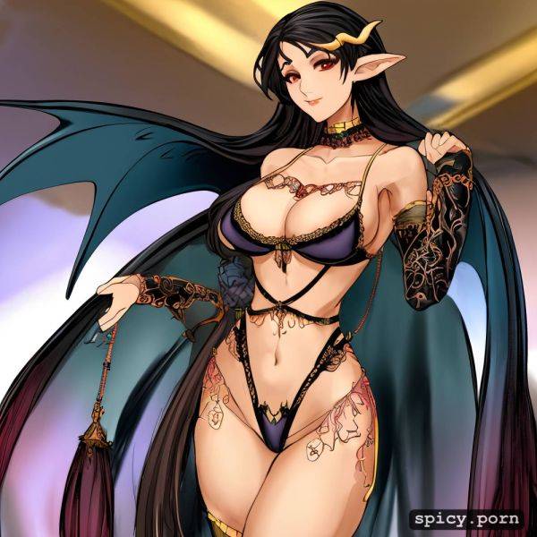 Purple hair highres nice natural boobs black demonic tail - spicy.porn on pornsimulated.com
