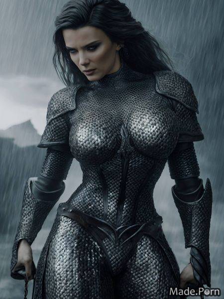 Damascus steel woman mohawk busty partially nude chainmail topless AI porn - made.porn - city Damascus on pornsimulated.com