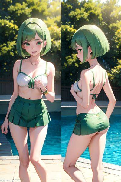 Anime Skinny Small Tits 50s Age Ahegao Face Green Hair Bobcut Hair Style Light Skin Illustration Yacht Back View Bathing Mini Skirt 3665733973164986364 - AI Hentai - aihentai.co on pornsimulated.com