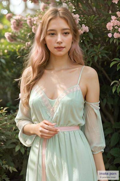 Woman adorned in pastel hues, a vision of soft elegance. The... - imake.porn on pornsimulated.com