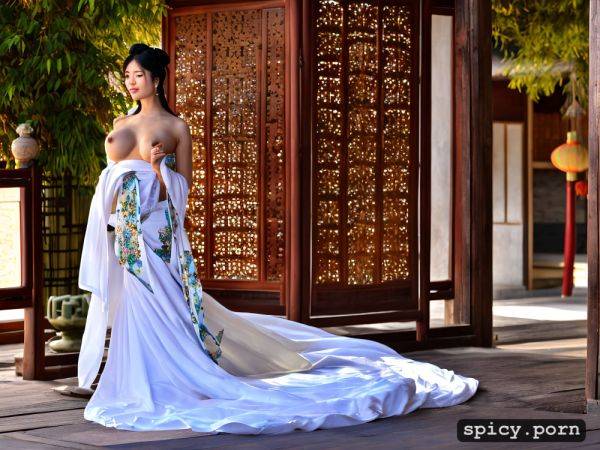 Cobblestone ground hanfu pulled up 50mm showing long legs - spicy.porn - China on pornsimulated.com