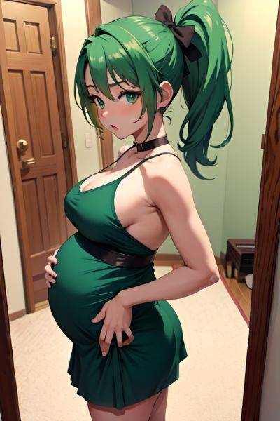 Anime Pregnant Small Tits 20s Age Shocked Face Green Hair Ponytail Hair Style Dark Skin Mirror Selfie Strip Club Back View Cumshot Maid 3666259675907057400 - AI Hentai - aihentai.co on pornsimulated.com