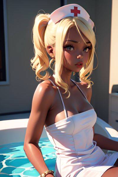 Anime Skinny Small Tits 60s Age Pouting Lips Face Blonde Pigtails Hair Style Dark Skin 3d Oasis Front View Bathing Nurse 3666205560580612577 - AI Hentai - aihentai.co on pornsimulated.com