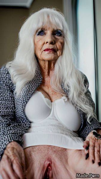 White hair full shot long hair harlequin made looking at viewer woman AI porn - made.porn on pornsimulated.com