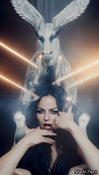 Busty big tits spreading legs vampire nipples piercing long hair AI porn - made.porn on pornsimulated.com
