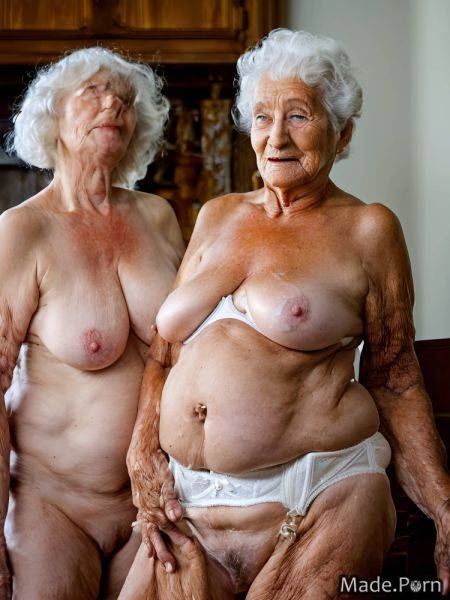 90 nude saggy tits white hair portrait spreading legs thick AI porn - made.porn on pornsimulated.com
