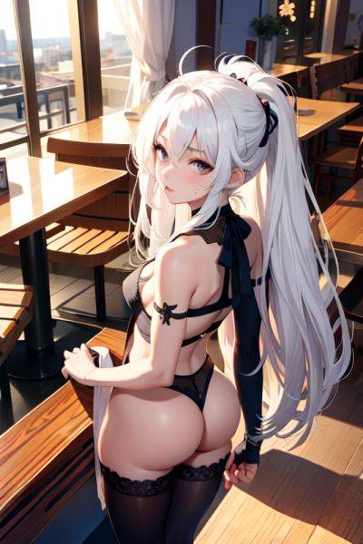Anime Skinny Small Tits 18 Age Pouting Lips Face White Hair Messy Hair Style Light Skin Charcoal Restaurant Back View Plank Stockings 3666623029614751126 - AI Hentai - aihentai.co on pornsimulated.com