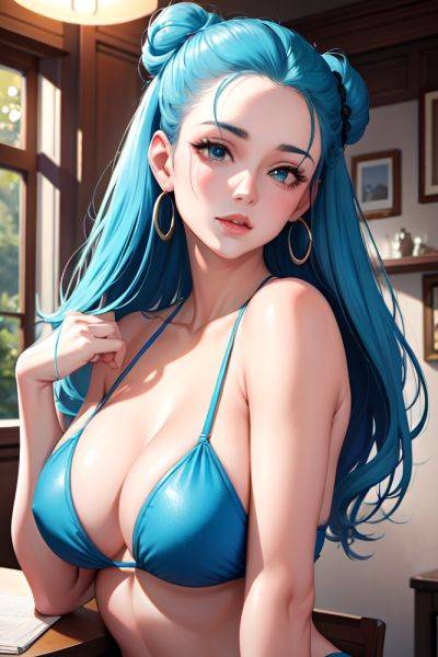 Anime Chubby Small Tits 40s Age Ahegao Face Blue Hair Slicked Hair Style Dark Skin Watercolor Couch Front View Yoga Partially Nude 3666769918012034692 - AI Hentai - aihentai.co on pornsimulated.com