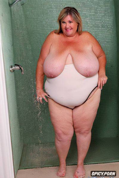 Blonde hair shower huge saggy tits1 4 ssbbw1 4 realistic anatomy - spicy.porn on pornsimulated.com