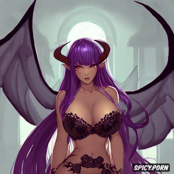 Purple hair realistic ultra detailed naked 8k 25 yo cute female succubus - spicy.porn on pornsimulated.com