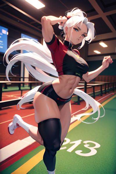 Anime Muscular Small Tits 18 Age Serious Face White Hair Ponytail Hair Style Dark Skin 3d Casino Front View Jumping Teacher 3672583587890628252 - AI Hentai - aihentai.co on pornsimulated.com