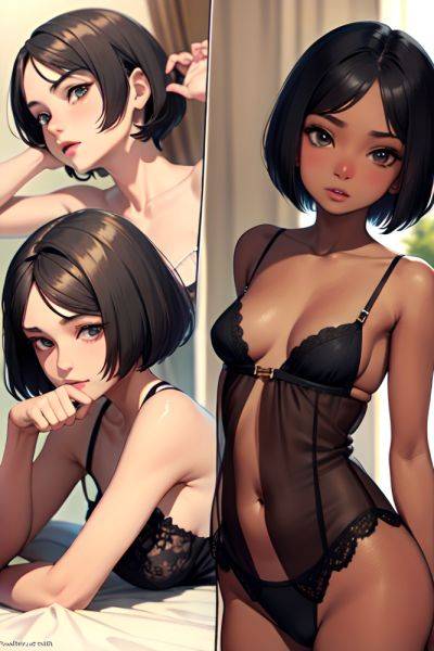 Anime Skinny Small Tits 40s Age Seductive Face Black Hair Bobcut Hair Style Dark Skin Dark Fantasy Desert Side View Cumshot Lingerie 3672819381638554946 - AI Hentai - aihentai.co on pornsimulated.com