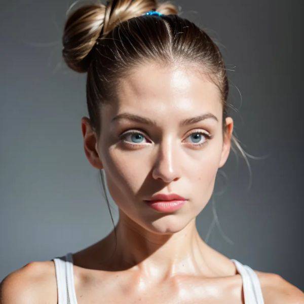 , white people,woman,twenties,(RAW photo, best quality, masterpiece:1.1), (realistic, photo-realistic:1.2), ultra-detailed, ultra high res, physically-based rendering,hair bun,grey hair,(adult:1.5) - pornmake.ai on pornsimulated.com
