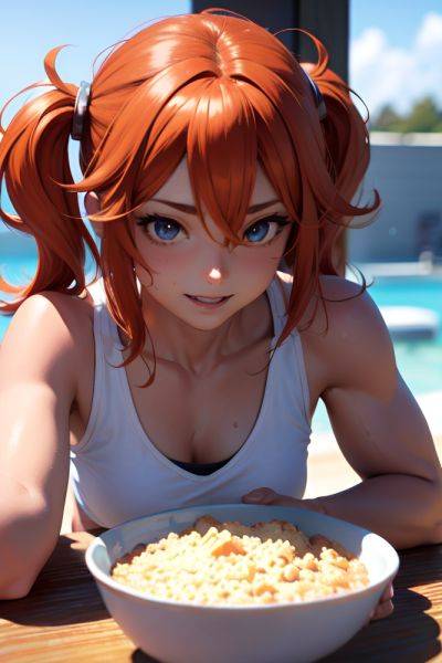 Anime Muscular Small Tits 40s Age Happy Face Ginger Messy Hair Style Dark Skin 3d Snow Close Up View Eating Schoolgirl 3673140215699509101 - AI Hentai - aihentai.co on pornsimulated.com