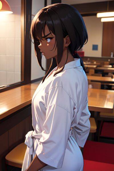 Anime Muscular Small Tits 60s Age Angry Face Brunette Messy Hair Style Dark Skin Crisp Anime Restaurant Side View On Back Bathrobe 3673569282897480165 - AI Hentai - aihentai.co on pornsimulated.com