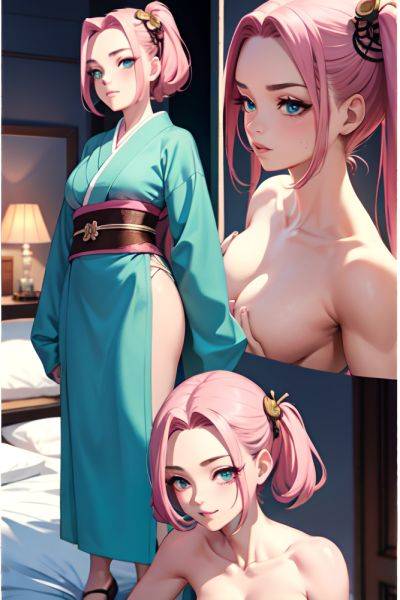 Anime Muscular Small Tits 20s Age Seductive Face Pink Hair Slicked Hair Style Light Skin Soft Anime Bedroom Side View T Pose Geisha 3673607937603565731 - AI Hentai - aihentai.co on pornsimulated.com