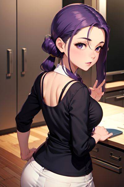 Anime Skinny Small Tits 50s Age Seductive Face Purple Hair Slicked Hair Style Dark Skin Dark Fantasy Office Back View Cooking Schoolgirl 3673785749275575749 - AI Hentai - aihentai.co on pornsimulated.com