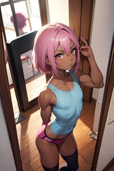 Anime Muscular Small Tits 18 Age Serious Face Pink Hair Pixie Hair Style Dark Skin Mirror Selfie Church Side View Plank Schoolgirl 3673855327259127595 - AI Hentai - aihentai.co on pornsimulated.com