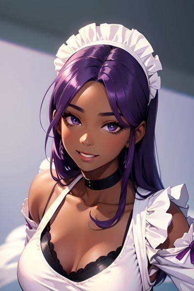 Anime Skinny Small Tits 80s Age Happy Face Purple Hair Slicked Hair Style Dark Skin Skin Detail (beta) Wedding Close Up View Jumping Maid 3674002215589872336 - AI Hentai - aihentai.co on pornsimulated.com