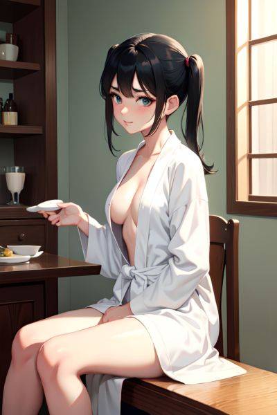 Anime Skinny Small Tits 20s Age Sad Face Black Hair Pigtails Hair Style Light Skin Comic Restaurant Front View Massage Bathrobe 3670894376818364155 - AI Hentai - aihentai.co on pornsimulated.com