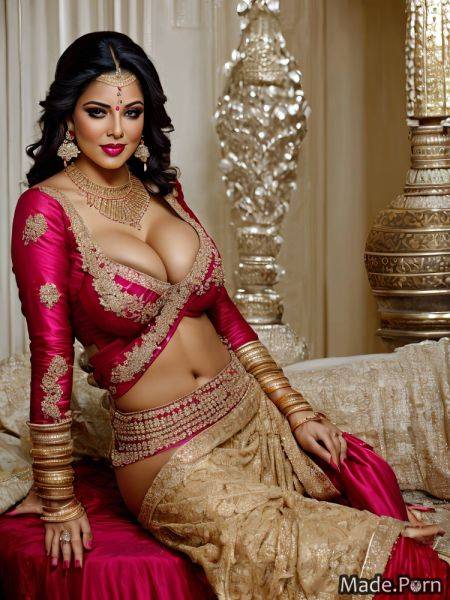 Salwar gold babe pearl gigantic boobs earrings partially nude AI porn - made.porn on pornsimulated.com