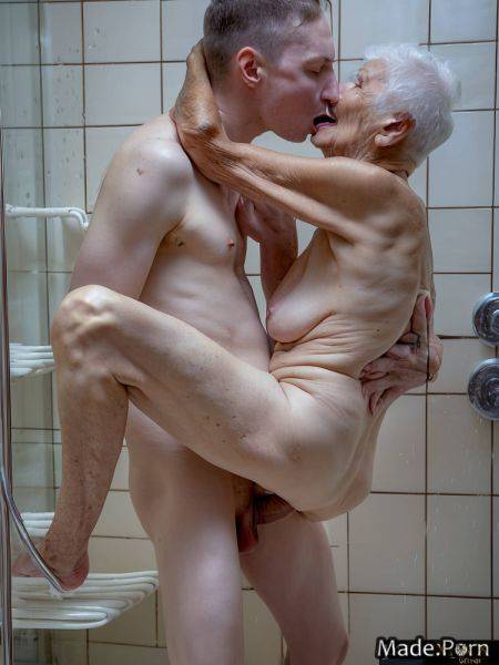 Shower skinny humping white hair shaved pussy fucking 90 AI porn - made.porn on pornsimulated.com