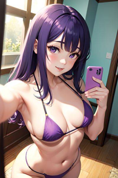 Anime Busty Small Tits 60s Age Happy Face Purple Hair Bangs Hair Style Light Skin Mirror Selfie Church Back View Yoga Bikini 3674199354591401331 - AI Hentai - aihentai.co on pornsimulated.com