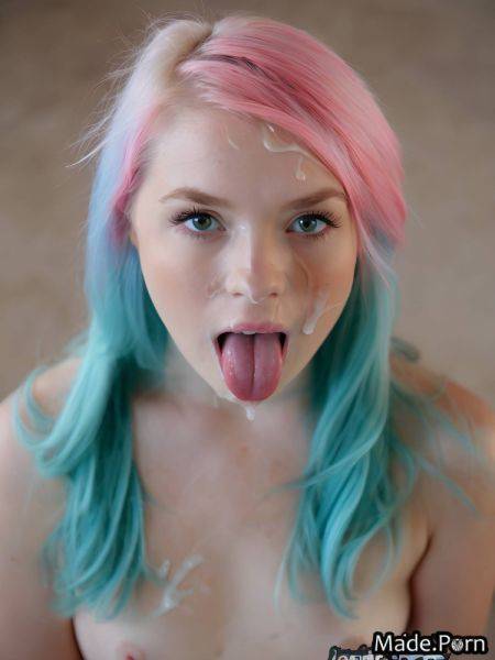 Nipples pink hair cum in mouth babe nude short small tits AI porn - made.porn on pornsimulated.com
