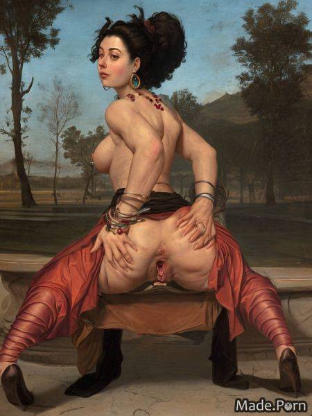 Red green nude woman baroque big hips brown AI porn - made.porn on pornsimulated.com