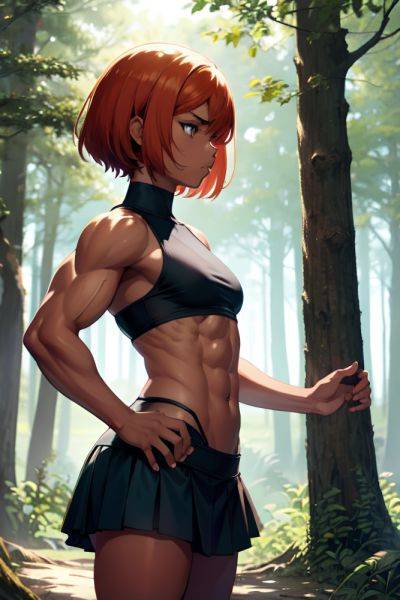 Anime Muscular Small Tits 20s Age Serious Face Ginger Bobcut Hair Style Dark Skin Dark Fantasy Forest Side View Cumshot Mini Skirt 3674384897221347012 - AI Hentai - aihentai.co on pornsimulated.com