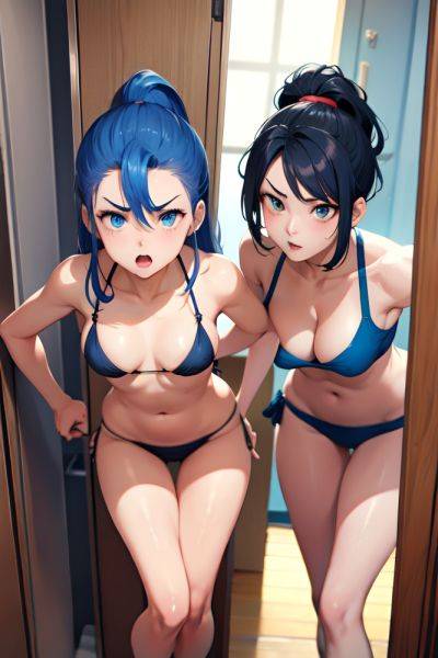 Anime Busty Small Tits 20s Age Angry Face Blue Hair Slicked Hair Style Light Skin Mirror Selfie Locker Room Front View Bending Over Bikini 3674593632617822620 - AI Hentai - aihentai.co on pornsimulated.com
