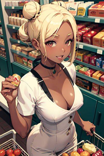 Anime Busty Small Tits 40s Age Happy Face Blonde Hair Bun Hair Style Dark Skin Film Photo Grocery Front View Cumshot Latex 3674628421829929590 - AI Hentai - aihentai.co on pornsimulated.com