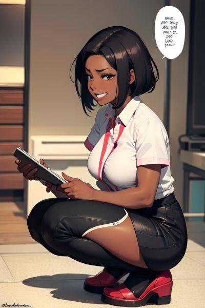 Anime Pregnant Small Tits 70s Age Laughing Face Black Hair Slicked Hair Style Dark Skin Charcoal Strip Club Side View Squatting Nurse 3674790771131673572 - AI Hentai - aihentai.co on pornsimulated.com