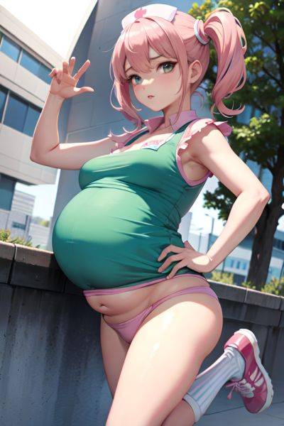 Anime Pregnant Small Tits 30s Age Serious Face Pink Hair Pigtails Hair Style Light Skin Skin Detail (beta) Oasis Front View Jumping Nurse 3674817829890019423 - AI Hentai - aihentai.co on pornsimulated.com