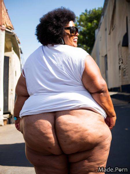 Sideview 80 ssbbw black hair street slutty headphones AI porn - made.porn on pornsimulated.com
