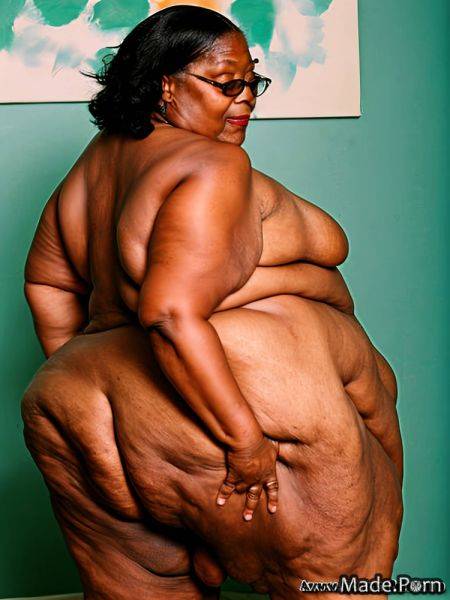 Fat black hair photo studio thick sunglasses big ass photo AI porn - made.porn on pornsimulated.com