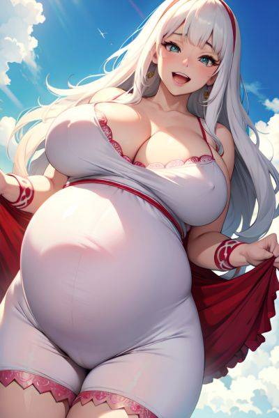 Anime Pregnant Huge Boobs 60s Age Laughing Face White Hair Bangs Hair Style Light Skin Crisp Anime Wedding Front View T Pose Pajamas 3675065220033012471 - AI Hentai - aihentai.co on pornsimulated.com
