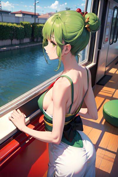 Anime Skinny Small Tits 60s Age Serious Face Green Hair Bangs Hair Style Dark Skin Comic Train Back View Jumping Geisha 3675107739722213571 - AI Hentai - aihentai.co on pornsimulated.com