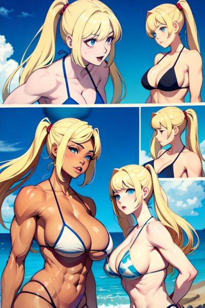 Anime Muscular Huge Boobs 70s Age Ahegao Face Blonde Pigtails Hair Style Light Skin Soft Anime Cave Back View Massage Bikini 3675212107916621600 - AI Hentai - aihentai.co on pornsimulated.com