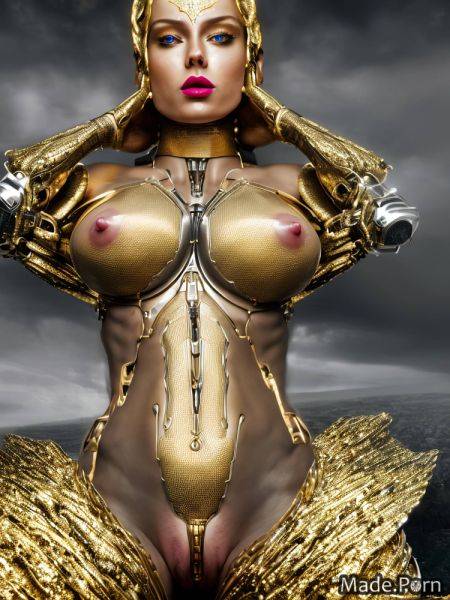 Sci-fi cyborg metal red saggy tits gigantic boobs lesbian AI porn - made.porn on pornsimulated.com
