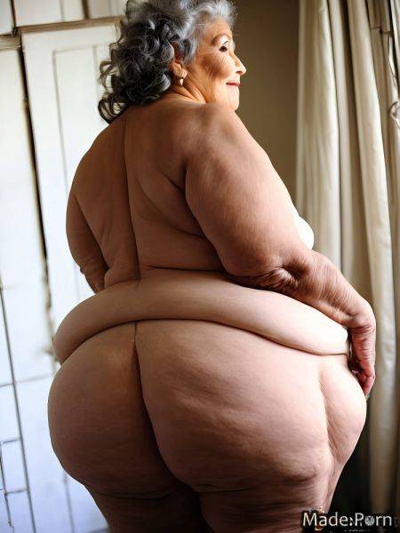 Sideview big ass 80 black hair thick thighs nude ssbbw AI porn - made.porn on pornsimulated.com