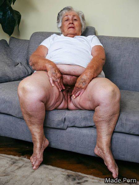 Couch barefoot hairy short hair pixie hair indifferent look vintage AI porn - made.porn on pornsimulated.com
