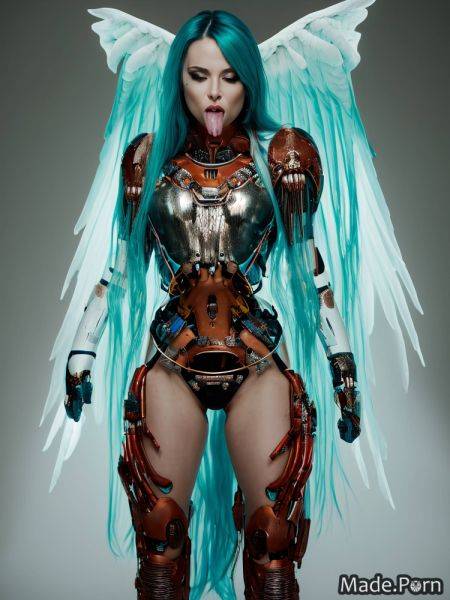 Green hair mechanical wings 30 native american pastel sci-fi bottomless AI porn - made.porn - Usa on pornsimulated.com