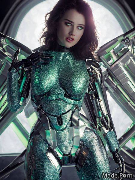 Carbon fiber anodized metal sci-fi green hair pussy licking robot crystal AI porn - made.porn on pornsimulated.com